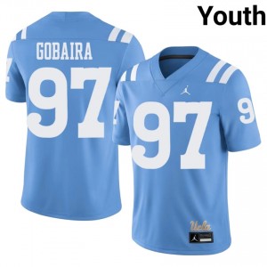 Aiden Gobaira #97 UCLA Bruins Throwback Jersey | Moisture Wicking Light Blue High School Football Youth Stitch 98900106