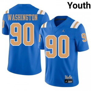 UCLA Amier Washington #90 Blue Jersey | Premium Embroidery NCAA Football Youth Apparel 15753454