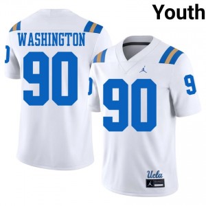 #90 Amier Washington Bruins White Jersey | Authentic Stitched Youth Player Football Gear 20476055