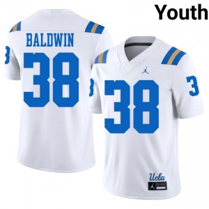 Burr Baldwin #38 UCLA Bruins Jersey | Moisture Wicking White High School Football Youth Stitched 90131554