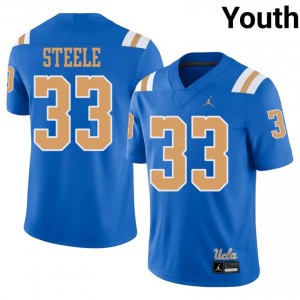 UCLA Bruins Carson Steele #33 Blue Jersey | Fresh Embroidery High School Football Youth Apparel 71009616