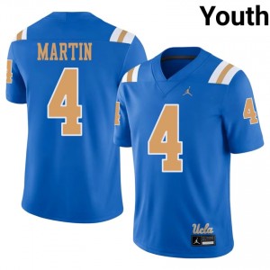#4 Cole Martin UCLA Blue Jersey | Officially Licensed Embroidery Youth University Football Gear 83459800