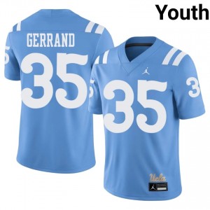 #35 Curtis Gerrand Bruins Light Blue Throwback Jersey | Authentic Stitch Youth Player Football Gear 52673576