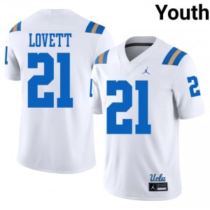 UCLA Bruins Dante Lovett #21 White Jersey | Fresh Stitched High School Football Youth Apparel 36066506