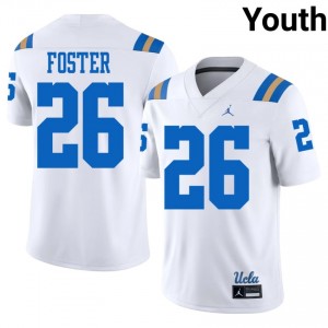 DeShaun Foster #26 UCLA Bruins Jersey | Moisture Wicking White High School Football Youth Stitched 66505483