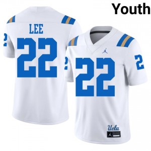 #22 Dylan Lee Bruins White Jersey | Authentic Stitched Youth Player Football Gear 87588614
