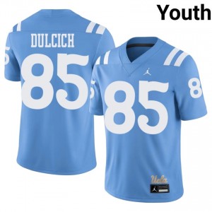 #85 Greg Dulcich Bruins Light Blue Throwback Jersey | Authentic Stitch Youth Player Football Gear 62736749
