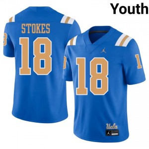 #18 J.J. Stokes Bruins Blue Jersey | Authentic Embroidery Youth Player Football Gear 29934960