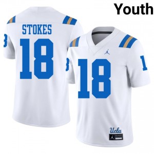 White J.J. Stokes #18 UCLA Bruins Jersey | Youth High School Football Limited Stitched 89046032