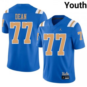 Blue JD Dean #77 UCLA Jersey | Youth University Football Top-Tier Embroidery 26266978