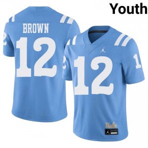 #12 Jace Brown UCLA Bruins Light Blue Throwback Jersey | Licensed Stitch Youth High School Football Gear 25291751