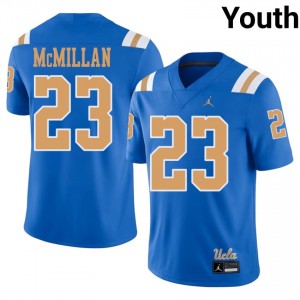 Jhase McMillan #23 UCLA Bruins Jersey | Moisture Wicking Blue High School Football Youth Embroidery 24322420