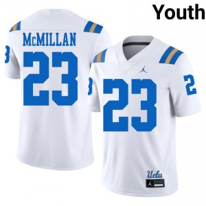 UCLA Jhase McMillan #23 White Jersey | Durable Stitched University Football Youth Apparel 96224122