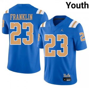 #23 Johnathan Franklin UCLA Blue Jersey | Pro Cut Embroidery Youth NCAA Football Gear 38151338