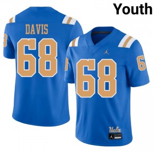 Jordan Davis #68 UCLA Bruins Jersey | Gameday Blue College Football Youth Embroidery 74635818