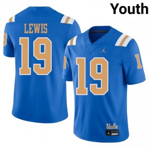 #19 Marcedes Lewis UCLA Bruins Blue Jersey | Licensed Embroidery Youth High School Football Gear 94339985