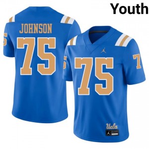 UCLA Nehemiah Johnson #75 Blue Jersey | Premium Embroidery NCAA Football Youth Apparel 90577032