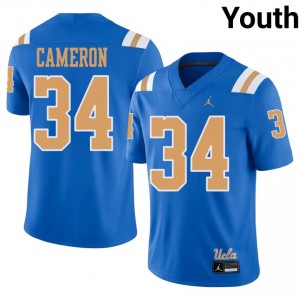 #34 Paul Cameron Bruins Blue Jersey | Authentic Embroidery Youth Player Football Gear 75662762
