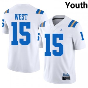 #15 Sahir West Bruins White Jersey | Authentic Stitched Youth Player Football Gear 46654693