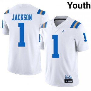 White Scooter Jackson #1 UCLA Bruins Jersey | Youth High School Football Limited Stitched 71562505