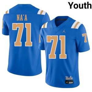 UCLA Bruins Sean Na'a #71 Blue Jersey | Exclusive Embroidery College Football Youth Apparel 21913398