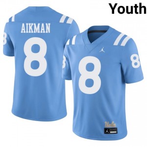Troy Aikman #8 UCLA Bruins Throwback Jersey | Moisture Wicking Light Blue High School Football Youth Stitch 46531324